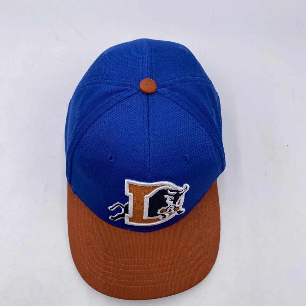 DURHAM BULLS OC Sports Mesh Baseball Hat Youth Blue‎ Orange Embroidered MiLB Cap